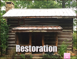 Historic Log Cabin Restoration  Henrico, North Carolina